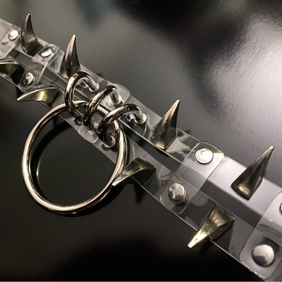 𝕯𝖆𝖗𝐊 𝓐𝖓𝖌𝖊𝖑 CUSTOM Clear Spike Bondage Choker 🗡 - Picture 6 of 6